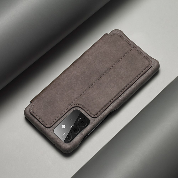 Cu clapetă pentru Samsung Galaxy A52 5G / 4G, LC.IMEEKE, gri