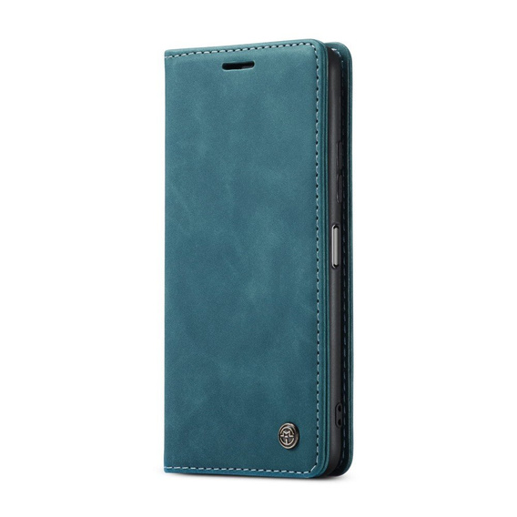 Husa CASEME pentru Xiaomi Redmi Note 10 Pro, Leather Wallet Case, albastru