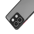 Carcasă din silicon pentru Xiaomi Redmi Note 13 5G, cu protecție pentru camera foto, transparent / negru + sticlă călită 9H