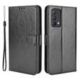 Cu clapetă pentru Realme GT Master, Crazy Horse Wallet, negru
