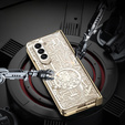Husă pentru Samsung Galaxy Z Fold 5 5G, Mechanical Legend, de aur