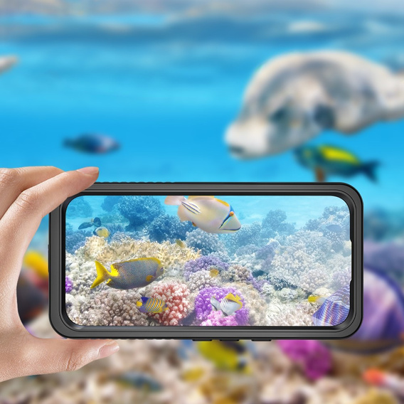 Husă impermeabilă IP68 pentru Google Pixel 9a, Redpepper, negru