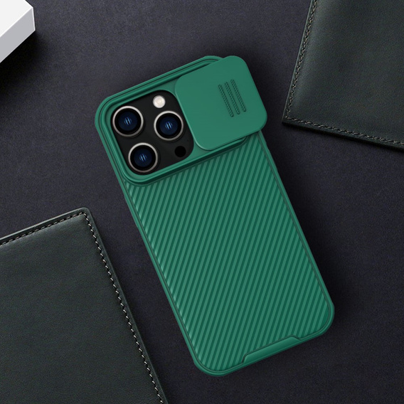 Carcasă blindată Nillkin pentru iPhone 14 Pro Max, CamShield Pro, verde