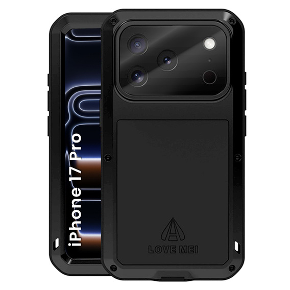 Carcasă blindată cu sticlă temperată pentru iPhone 17 Pro