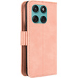 Cu clapetă pentru Motorola Edge 60 / 60 Fusion, Card Slot, roz