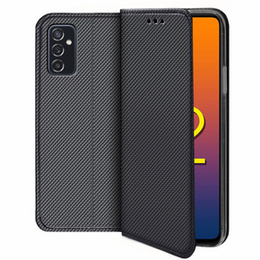Cu clapetă pentru Samsung Galaxy M52 5G, Wallet Smart Magnet, albastru