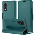 Husă pentru Oppo A60, ERBORD Glossy Litchi, portofel cu clapetă, verde