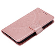 Cu clapetă pentru Motorola Moto G71 5G, Mandala, albastru