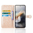 Husa cu clapetă pentru Motorola Moto G56 5G, Wallet Rhombus, de aur