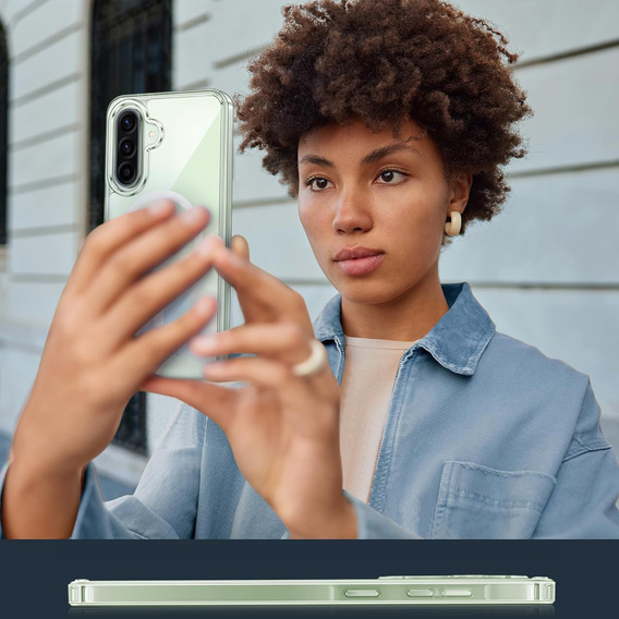 Carcasa pentru Samsung Galaxy A36, Dropproof MagSafe, transparentă + sticlă temperată 9H