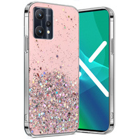 Huse pentru Realme 9 Pro+ Plus / Realme 9 4G, Glittery, roz