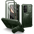 Husă blindată pentru Samsung Galaxy S25+ Plus, Dexnor Full Body (Two Frames), verde