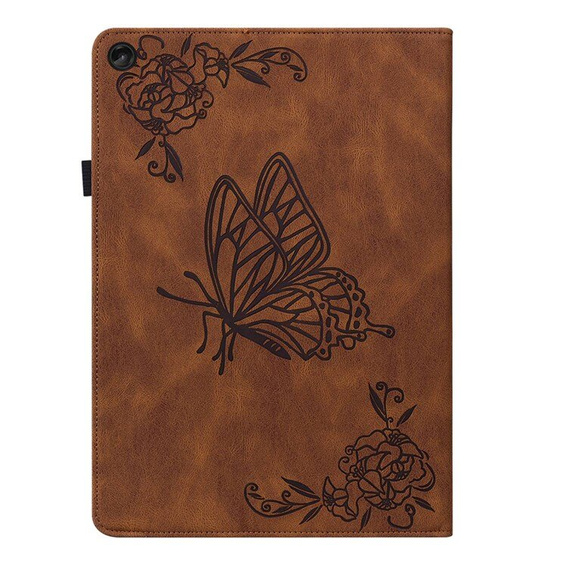 Husă pentru Lenovo Tab M10 Plus 10.6 Gen 3 TB-125F TB-128F, Butterfly, maro