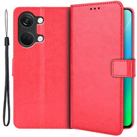 Cu clapetă pentru OnePlus Nord 3 5G, Crazy Horse Wallet, roșu