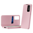 Husă cu clapetă pentru Samsung Galaxy S25+ Plus, Smart View Wallet, roz