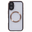 Carcasa Magnetic Dual Glass MagSafe pentru iPhone 16, de aur