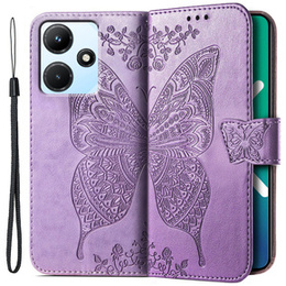Cu clapetă pentru Infinix Hot 30i, Butterfly, violet