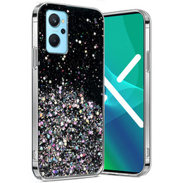 Huse pentru Realme 9i / Oppo A96, Glittery, negru