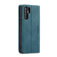 Husa CASEME pentru Huawei P30 Pro, Leather Wallet Case, albastru