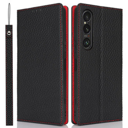 Husă din piele pentru Sony Xperia 1 VI, ERBORD Grain Leather, negru