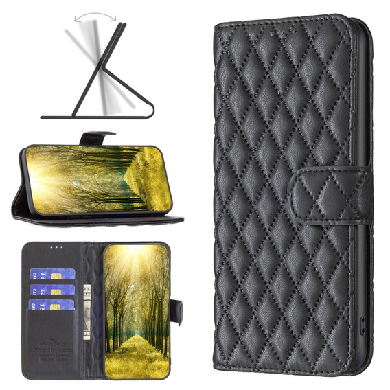 Cu clapetă pentru Samsung Galaxy A15, Wallet, BINFEN COLOR, negru