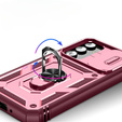 Husă blindată pentru Samsung Galaxy A54 5G, CamShield Slide, roz / burgundy