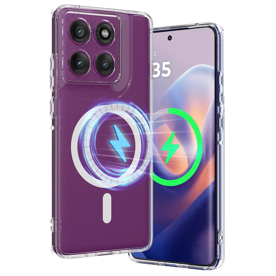 Husă Fusion Hybrid MagSafe pentru Motorola Edge 70 5G, transparentă