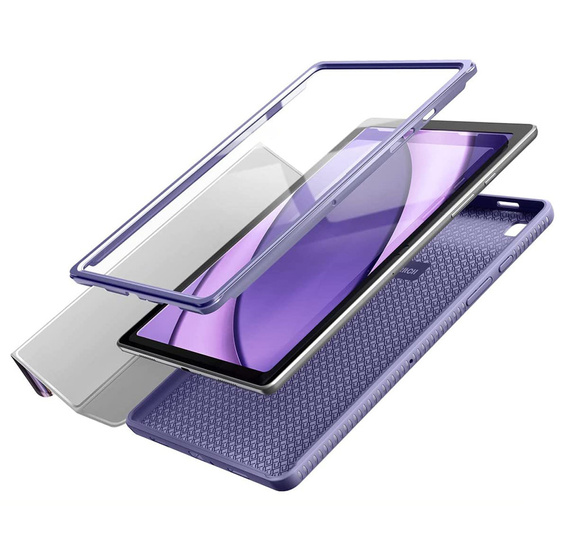 Huse pentru Samsung Galaxy Tab A7, Suritch Full Body Basic Marble, violet