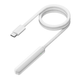 Cablu magnetic de încărcare USB-C pentru Apple Pencil (a doua generație), alb