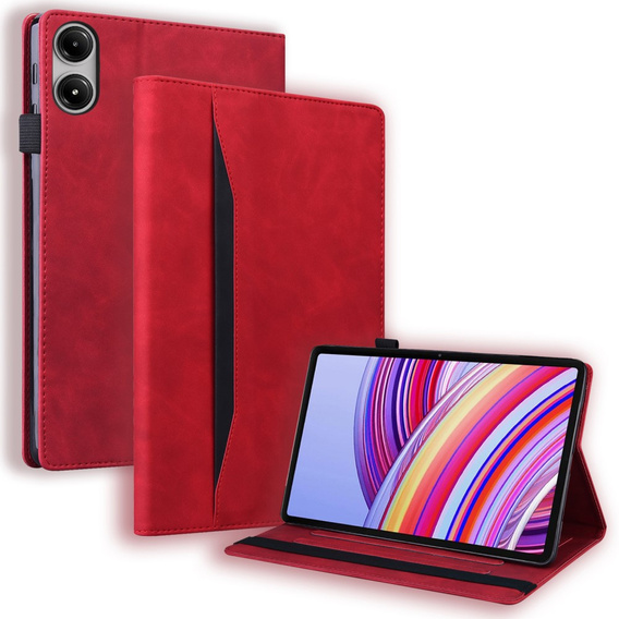 Husă pentru Xiaomi Redmi Pad Pro / Xiaomi Poco Pad, Classic, cu spațiu pentru stylus, roșu