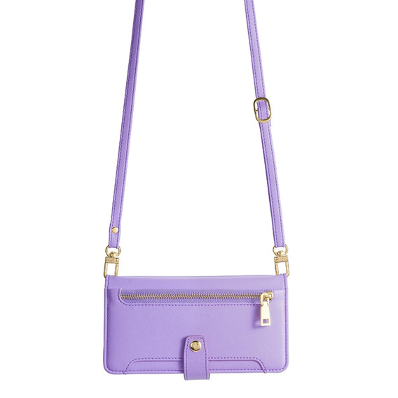 Cu clapetă pentru Motorola Moto G84 5G, Wallet Zipper Pocket, violet
