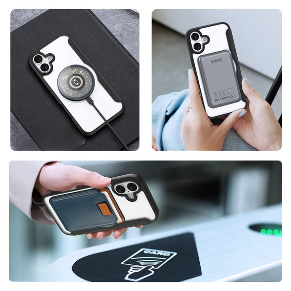 Dux Ducis Huse pentru iPhone 16 Plus, Skin X Pro, MagSafe, negru