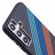 Carcasa pentru Samsung Galaxy S25+ Plus, Carbon Fiber MagSafe, albastru închis