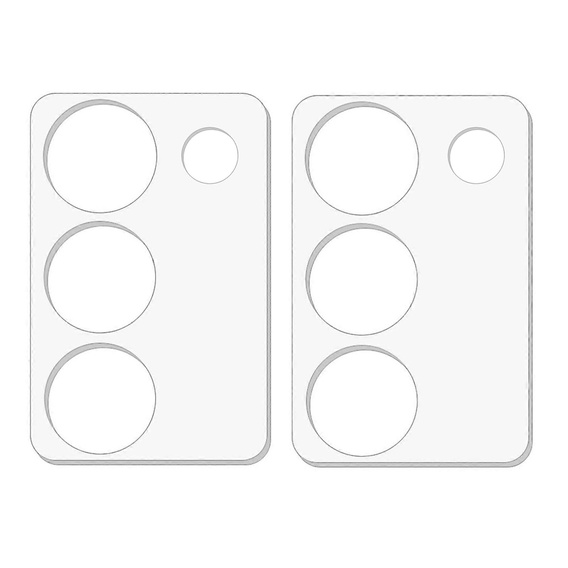 2x ERBORD sticlă călită ERBORD pentru camera pentru Realme 12 Pro / 12 Pro +, transparentă