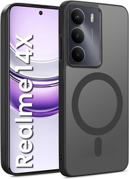 Husă pentru Realme 14X / Realme C75, pentru MagSafe, ERBORD Matt Case, negru