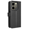 Cu clapetă pentru Infinix Hot 40i, Wallet Smart Magnet, negru