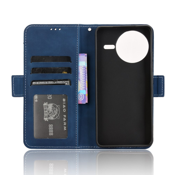 Cu clapetă pentru Xiaomi Poco F7 Ultra, Card Slot, albastru închis