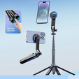 Blavec Fusion P06 - selfie stick din aluminiu cu MagSafe, trepied și telecomandă