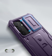 Husă blindată pentru Samsung Galaxy S25+ Plus, Dexnor Full Body (Two Frames), violet