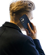 Husă Dux Ducis pentru iPhone 17, Skin Pro, cu flip cover, cu slot pentru carduri, albastru marin