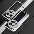 Husa pentru Xiaomi 15 Ultra, Armor Bumper, cu capac pentru obiectiv, de argint