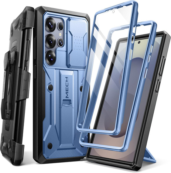 Carcasă robustă pentru Samsung Galaxy S25 Ultra – Tongate MECH Series Clip, negru