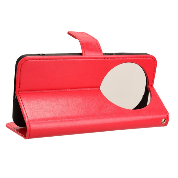 Cu clapetă pentru Xiaomi 14 Ultra, Crazy Horse Wallet, roșu