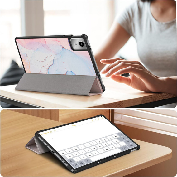 Husă pentru Lenovo Tab M11, Smartcase, Marble 4#