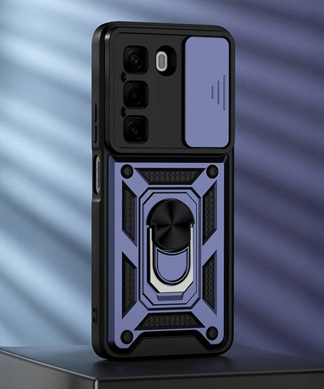 Husă blindată pentru Infinix Hot 50 4G, CamShield Slide, albastru