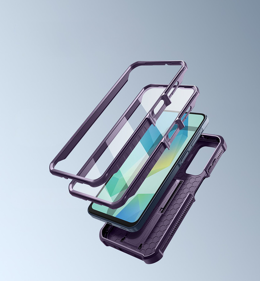 Husă blindată pentru Samsung Galaxy A16, Dexnor Full Body (Two Frames), violet