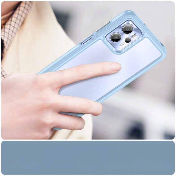 Huse pentru Motorola Moto G13 / G23, Fusion Hybrid, transparent / albastru