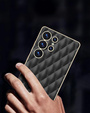 Husă pentru Samsung Galaxy S25 Ultra, Leather Rhombus, negru