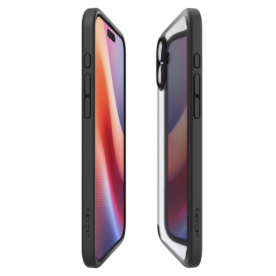 Carcasa Spigen pentru iPhone 16 Plus, Ultra Hybrid, negru + sticlă temperată 9H