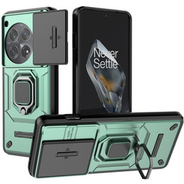 Husă pentru OnePlus 12 5G, KickStand Camera Lens, verde